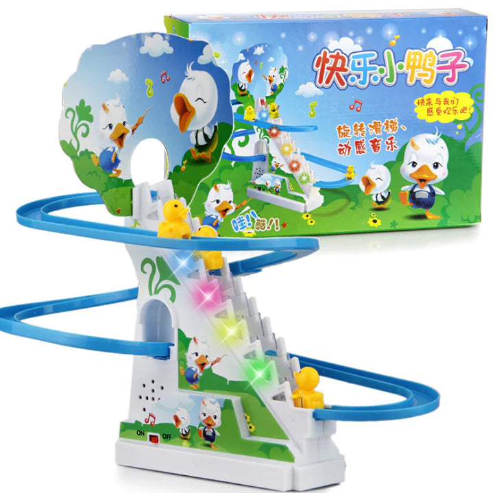 Electric Rotating Slide, Stair Climbing Toy, Track Set