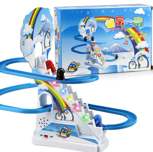 Electric Rotating Slide, Stair Climbing Toy, Track Set